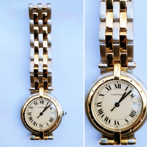 스위스 까르띠에(Cartier)여성용 손목시계 콤비
