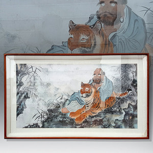 작자미상 인왕산 달마와 호랑이 대형작품